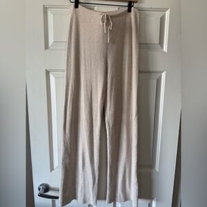 Barefoot dreams CozyChic Ulra Light Slim Ribbed Pant in Stone